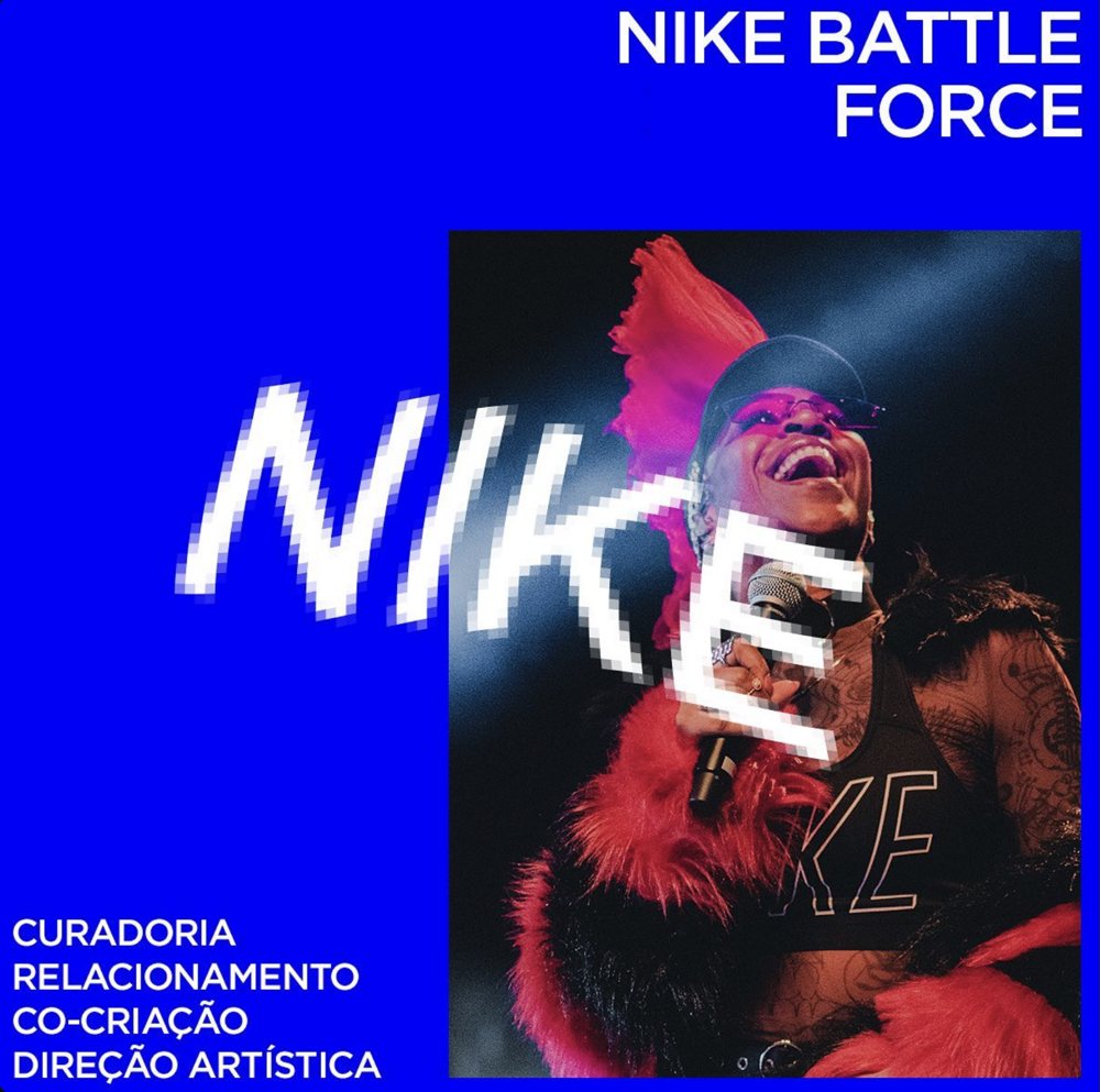 Nike Battle Force — artista cantando no palco